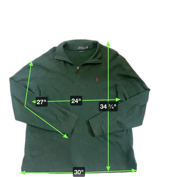 Polo Ralph Lauren Estate-Rib Cotton Quarter-Zip Forrest Green - Picture 4 of 4